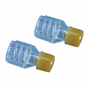 Male luer lock cap with injection site