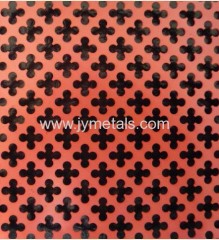 Quincunx perforated sheet