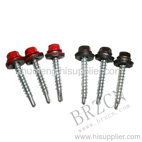 plastic powder coated roofing screw