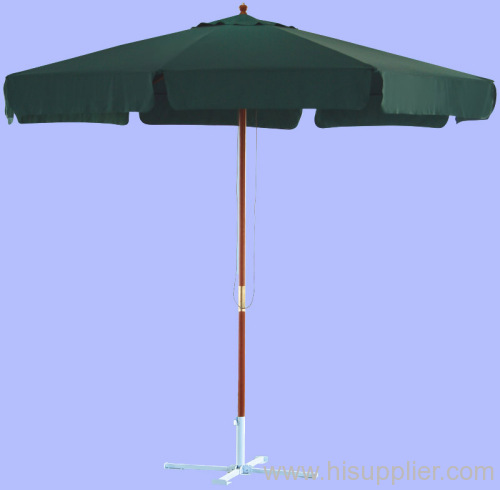 wooden frame garden umbrella