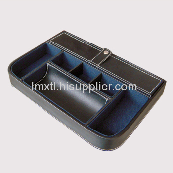 men's leather jewelry box/ Desk organizer