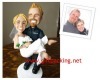 polymer clay - funny wedding cake toppers