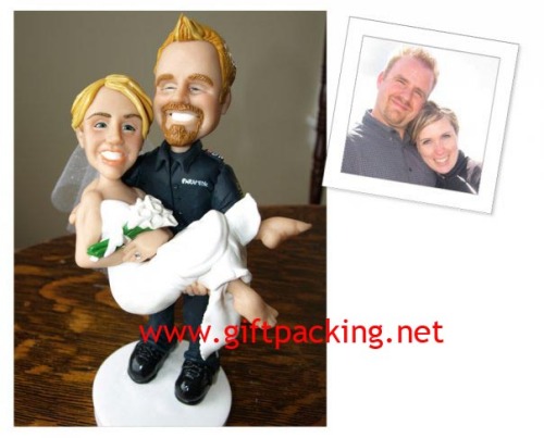 polymer clay - funny wedding cake toppers