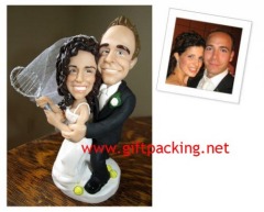 polymer clay - funny wedding cake toppers