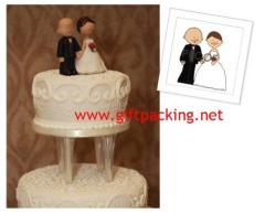 polymer clay - funny wedding cake toppers