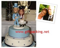 polymer clay - funny wedding cake toppers