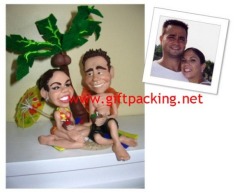 polymer clay - funny wedding cake toppers