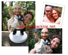 polymer clay - funny wedding cake toppers