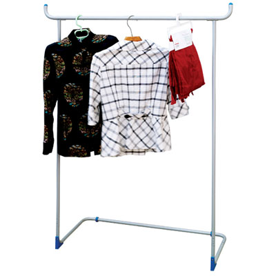 Single-Rail Metal Clothes Rack