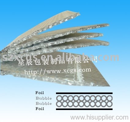 Aluminized bubble heat insulation