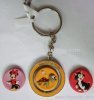 3D soft PVC cute animal keychain/ mickey key ring