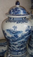 Blue and White porcelain table vase pottery