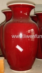 Chinese Sexy Red Ceramic pot with top