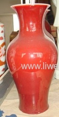 Chinese Sexy Red Ceramic pot with top