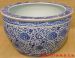 blue and white porcelain flower pot