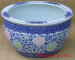 blue and white porcelain flower pot