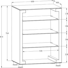 Wooden and 8/6mm Tempered Glass TV Stand