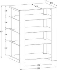 Wooden and Tempered Glass TV Stand for 32