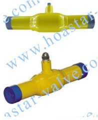 Gas fully welded ball valve