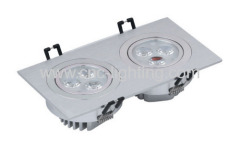 6x2W dimmable square led downlight