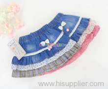 kids fashion cheap jean skirt