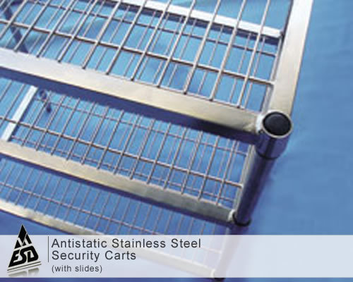 Antistatic Chrome-planted Security Carts