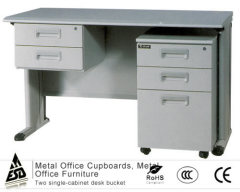 Two single-cabinet desk