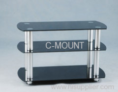 Black Glass TV Stand