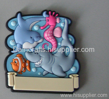 3D soft PVC ocean fridge magnet/ refrigerator magnet