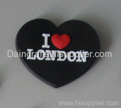 3D soft PVC heart shaped fridge magnet/ refrigerator magnet