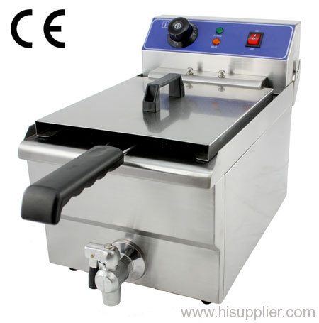 electric fryer with valve