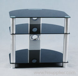 Black Tempered Glass TV Stands