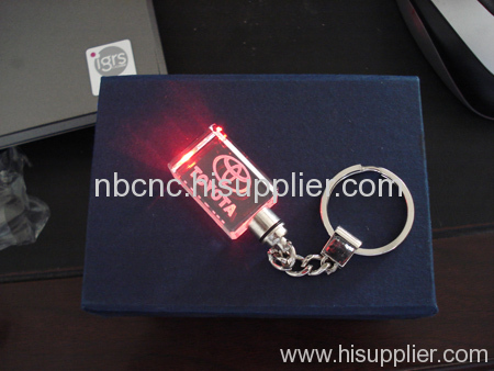 crystal keychain with TOYOTA logo