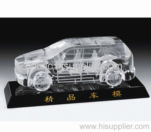 crystal car with black base