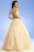 Elegant A-line Straplesss Floor-length Applique Beads prom gown