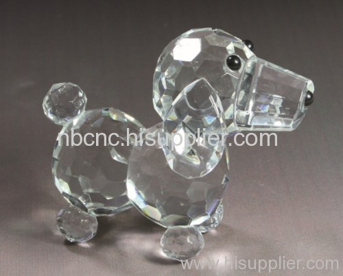 lovely crystal dog standing