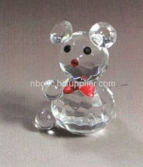 crystal bear with red heart