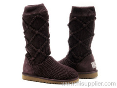 UGG 5879 Brown Women's Classic Argyle Knit