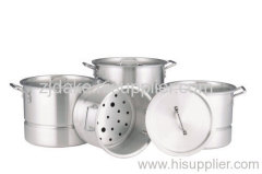 stock pot with steamer