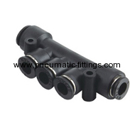 Reducer Triple branch union plastic tubing fittings