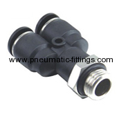 Male Y pneumatic tubing fittings