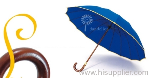 crook handle wood umbrella