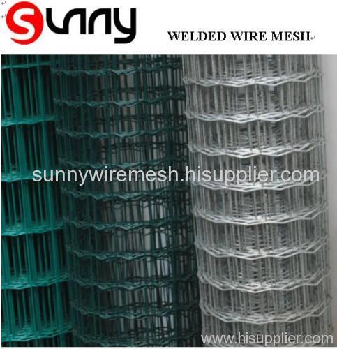 Green PVC coated welded wire mesh