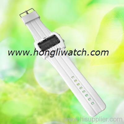 white silicone ion watch