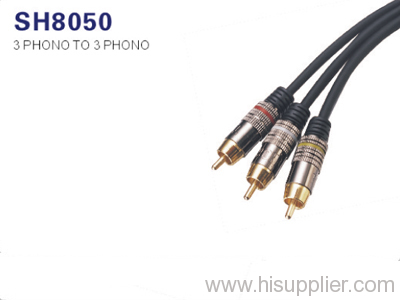 3 Phono to 3 Phono Cable