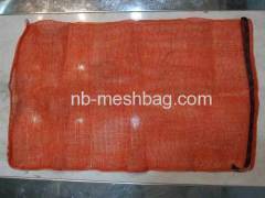 orange leno mesh bag