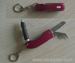 Key chain with ball pen