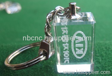 crystal keychains with 2d engraved