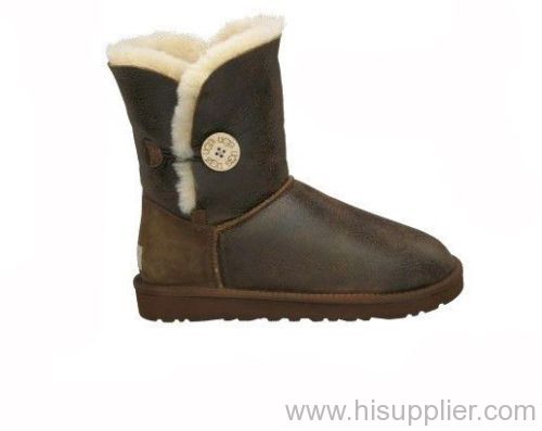UGG 5838 Bailey Button Bomber Brown Boots