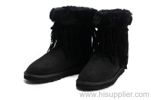 UGG 5835 Black Women's Tassel Short Boots